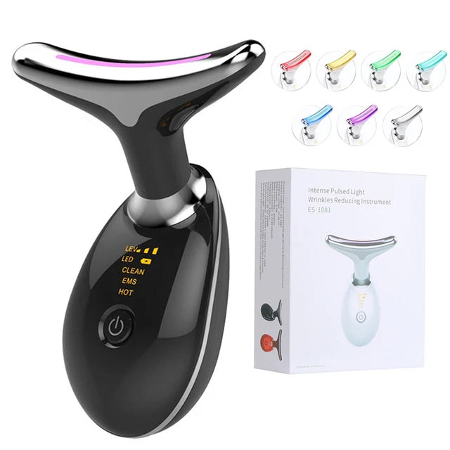 LumiGlow™ 7-in-1 LED Facial & Neck Lifting Device
