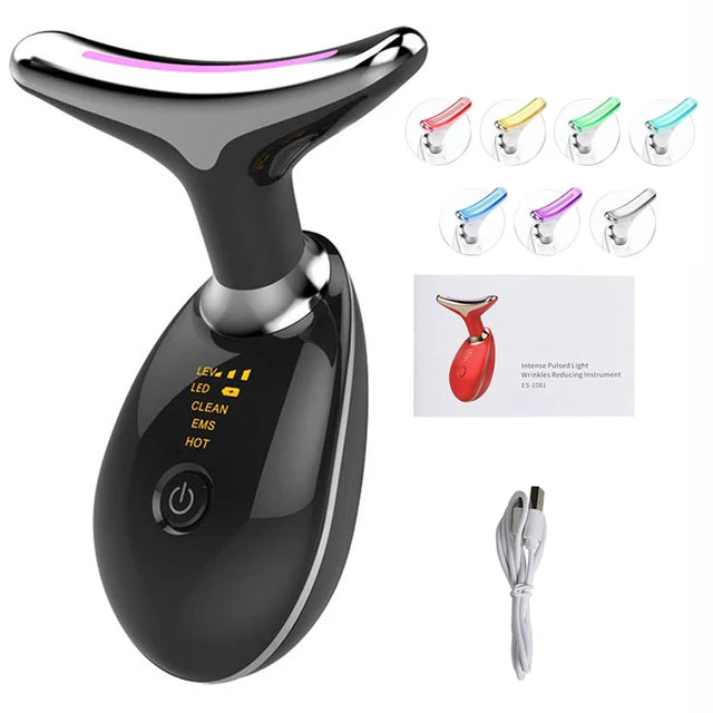 LumiGlow™ 7-in-1 LED Facial & Neck Lifting Device