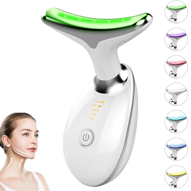 LumiGlow™ 7-in-1 LED Facial & Neck Lifting Device