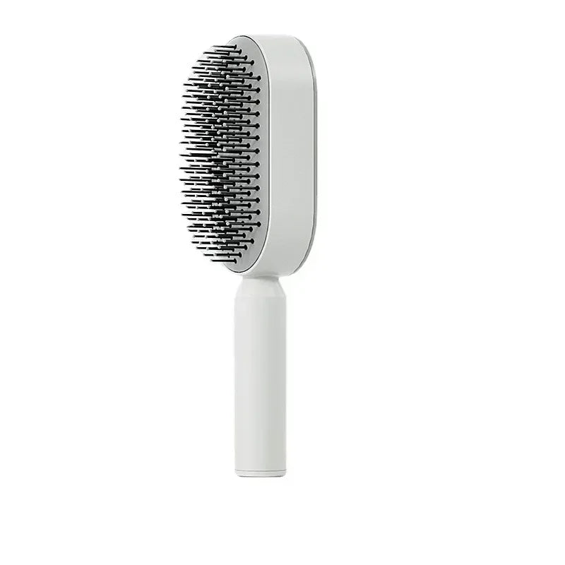 One-Key Self Cleaning Hair Brush – Anti-Static Airbag Massage Comb