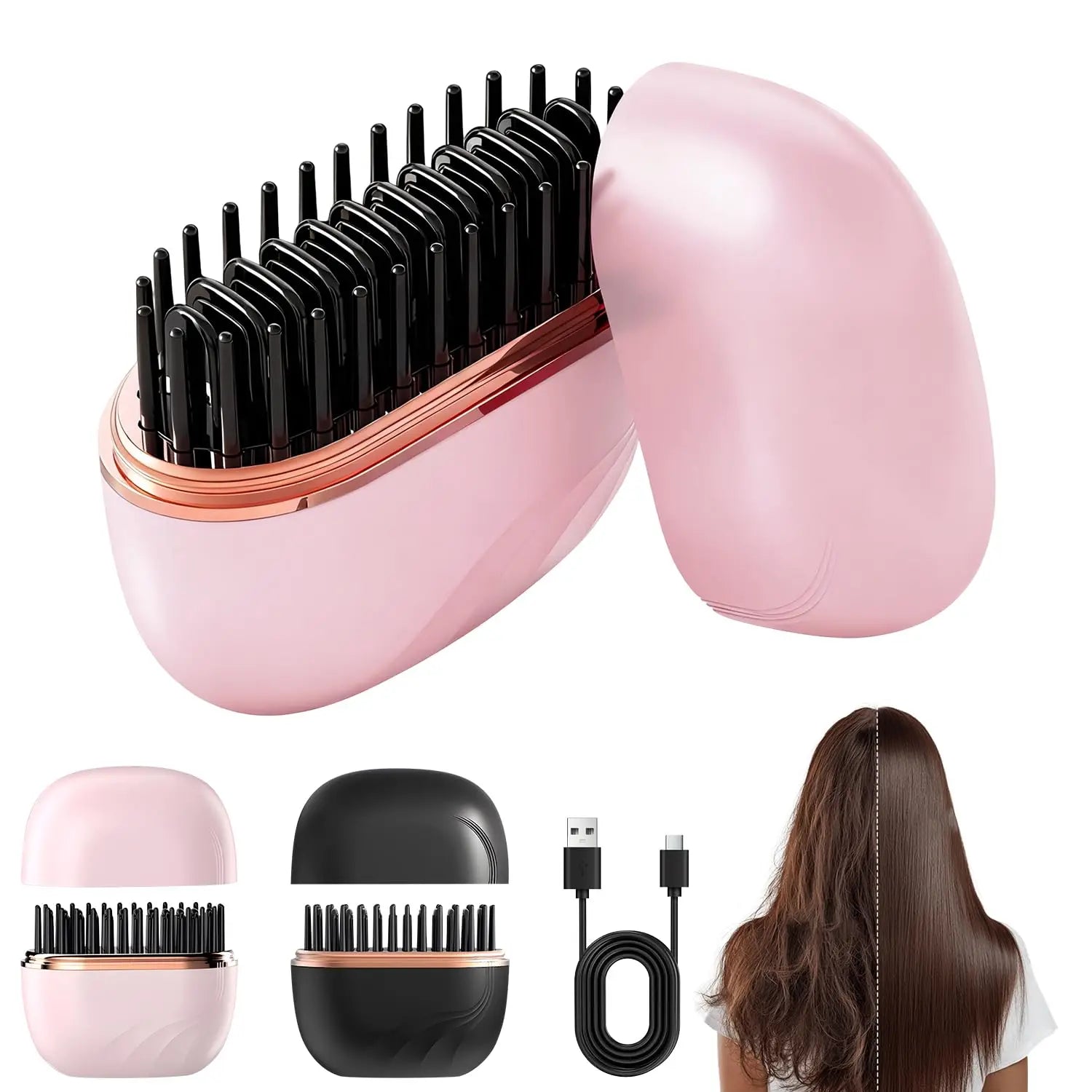 LumiGo™ Cordless Mini Hair Straightening Brush